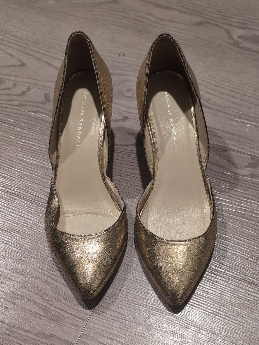Great Condition Loeffler Randall Metallic Wedge Size 8.5